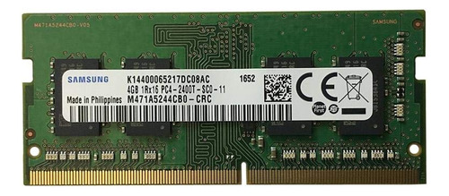 Memoria Ram 4gb Samsung Pc4-19200 Ddr4-2400mhz Non-ecc Unbuffered Cl17 260-pin Sodimm Modulo Mfr P/n M471a5244cb0-crc