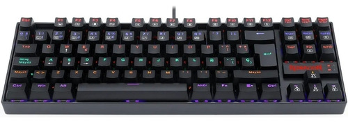 Teclado Gamer Redragon Kumara K552 Rainbow Outemu Red Esp Negro Español Latinoamérica