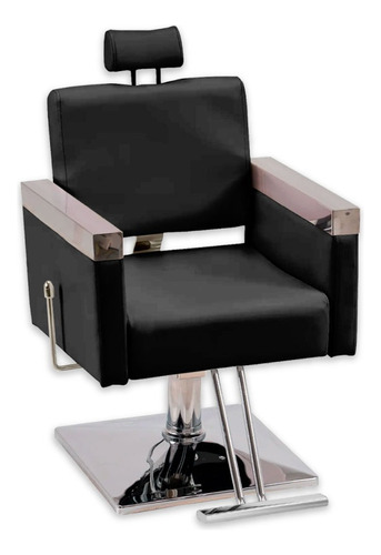 Sillon Barbero Barberia Peluqueria Silla New Jersey Negro