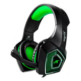 Auricular Gaming Nisuta C/microfono Nsaug350 Negro Y Verde