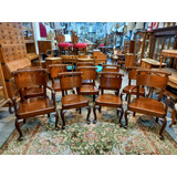 Manyantiques Juego De 8 Sillas Y 2 Sillones Reina Ana Caoba