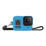 Funda Silicon Protector Gopro Hero 8 Black Antigolpes Azul 