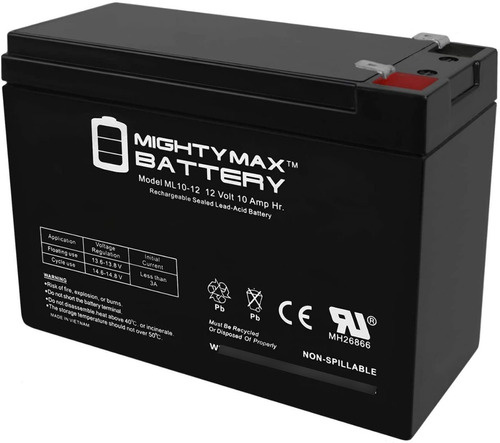 Mighty Max Bateria Ml10-12 - 12 Voltios 10 Ah Sla Batería 