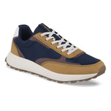 Tenis Harel Café-azul O Para Hombre Croydon