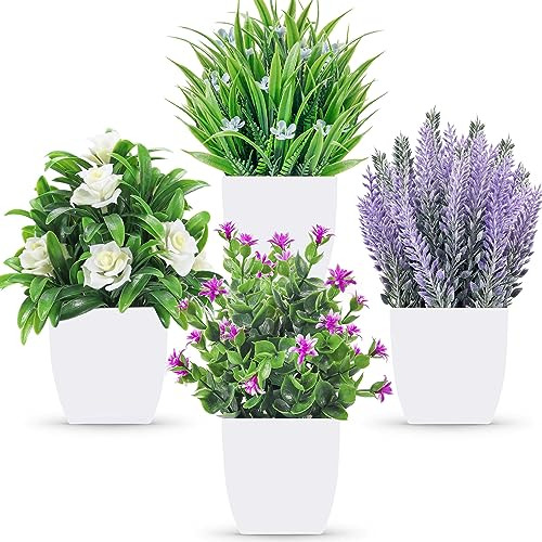 Conjunto De 4 Paquetes De Pequeñas Plantas Falsas, Min...