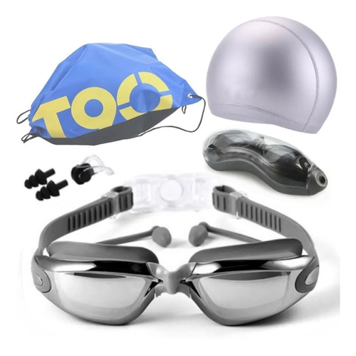 Set Natación, Gogles+gorra+clip Nariz+tapones+bolsa