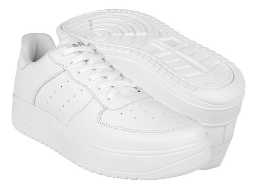 Tenis Casuales Caballero Madison 700601-02 Simipiel Bco