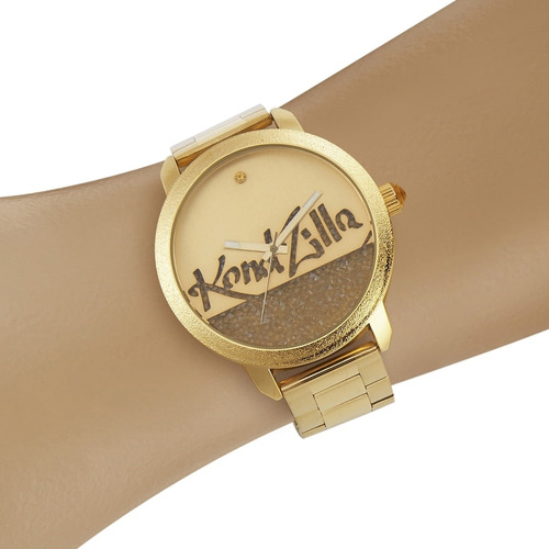 Relógio Feminino Kondzilla Cristais Dourado Mondaine