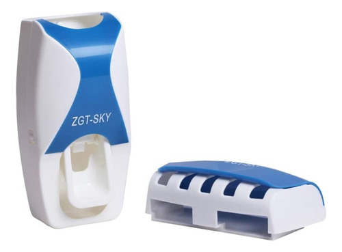 Dispensador Para Pasta Dental + Porta Cepillos Adherente