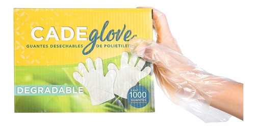 1000 Guantes De Plastico Desechables Y Degradables Cadeglove