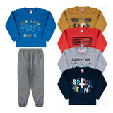 Roupa Infantil Kit 10 Peças De Menino Frio Moletom Masculino