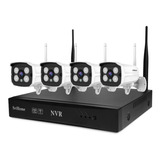 Kit Cámaras De Seguridad Nvr Wifi Full Hd 2mp Sricam Nvs001