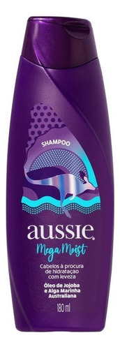  Shampoo Mega Moist Com 180ml Aussie