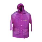 Poncho Niña Morado Primaria Impermeable Lluvia Capa Agua