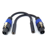 Cables De Altavoz Speakon De 8 Pulgadas Hembra Ts De 1/...