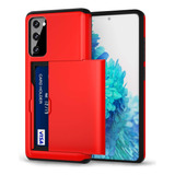 Funda Jiunai Galaxy S20 Fe Billetera Rubber Rojo