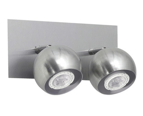 Aplique Moderno Bocha Pared Platil 2 Luces Gu10 Led Mks