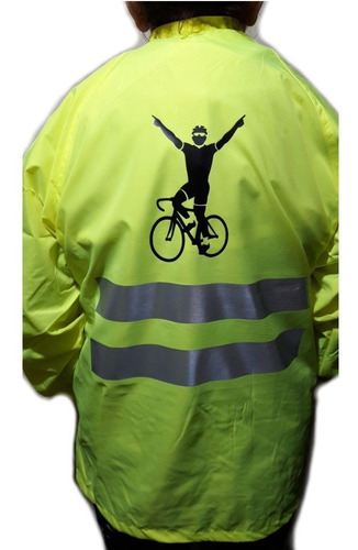 Cortaviento Ciclista Fluor Con Reflectante