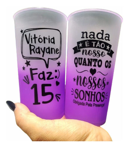 100 Copo Long Drink 350ml Eco Degradê Personalizado N Quebra