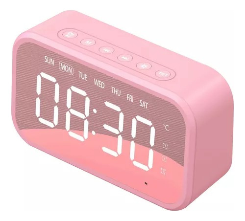 Reloj Despertador Digital Con Bocina Mb-132r Link Bits
