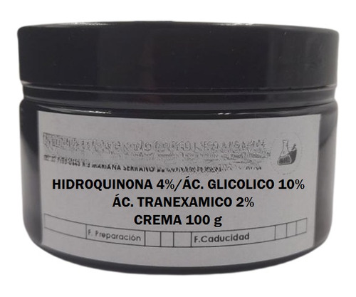 Hidroquinona 4%-ác. Glicolico 10%- Ác. Tranexamico 2% Crema