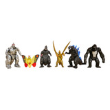 6 Figuras Juguetes Godzilla Vs King Kong Meca Ghidorah