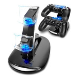 Base Soporte Cargador 2 Joystick Doble Ps4 Pro Y Slim