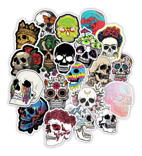 Stickers Calcos Vinilo Uv Premium Termo Stanley Calaveras