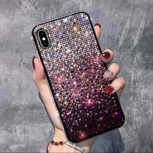 Capinha Celular Linda Pedrinhas Brilhos Glitter Para iPhone