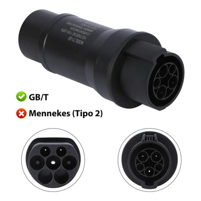 Adaptador De Carga Tipo 1 J1772 A Gb\u002Ft, 32a 250v, Ip65, Compatible Con Byd, Jac, Kia, Bmw, Mg, Mazda, Volkswagen Para Vehículos Eléctricos | Envío gratis