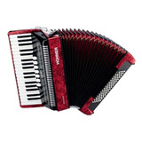 Acordeon Hohner Bravo Iii 80 Bajos Rojo En Caja