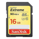 Cartão Sdhc 16gb Sandisk Extreme Uhs-i De 90mb/s E Classe 10