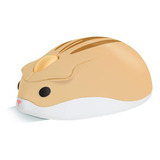 Mouse Inalámbrico 2.4g Silencioso Con Forma Hámster Amarillo