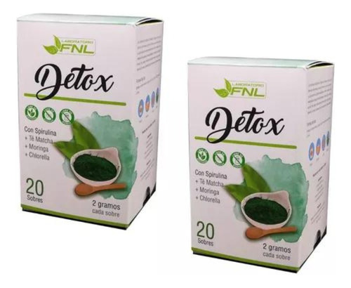 Detox Quemador De Grasa Natural Pack X2