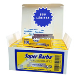 Lâmina Inox Barbear 1/2 Super Barba 8 Caixas 800 Peças