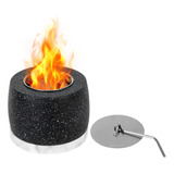 Cogesu Tabletop Fire Pit, Portable Concrete Fire Pit, Fire B