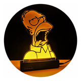 Lámpara Led Acrílico Homero Simpson Regalo Original
