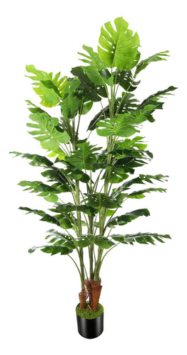 Oxllxo Arbol Artificial Monstera Deliciosa De 6.3 Pies (75 P