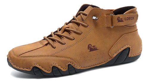 Botas Altas Italianas Hechas A Mano Con Velcro, Transpirable