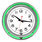 Reloj De Pared Neon Vintage (verde)