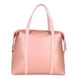 Bolsa Tote Cloe Clásica Grande Material Vegano Color Rosa