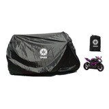 Funda Impermeable! Ligera Para Moto Deportiva Yamaha Color Negro