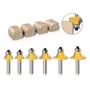 F Kit 6pzs Fresa Router Broca Ensamble Machimbrado Zanco D