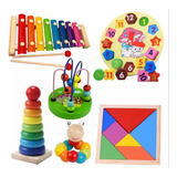 Juguetes Didácticos De Madera Niños Estimulación Set (6)