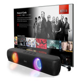 Caixa De Som Soundbar Smartv Pc Notebook Gamer Usb P2 Rgb