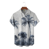 Camisa Hawaiana Unisex Coconut Tree V5, Camisa De Playa Para
