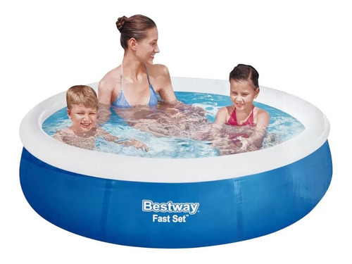 Piscina Inflável Redonda Bestway Fast Set 12560 De 1.68mx51