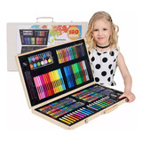 Set De Arte Profesional Colores Lápices Kit Dibujo 180 Pcs