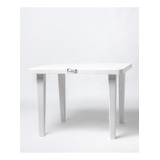 Mesa Jardin Cuadrada Desmontable Blanca 78x78  Florida