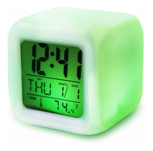 Reloj Despertador Digital Led 7 Colores Intermitentes